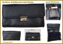 Kellner Geldbeutel mit Kette und Gürteltasche