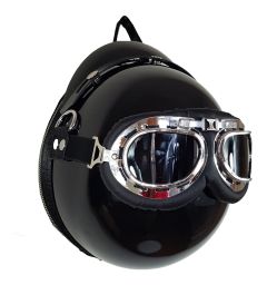 Designer Handtasche Motorradhelm Schwarz