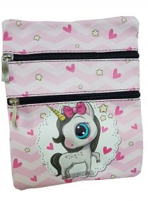 Kinder Einhorn Handtasche Rosa mit Herzen