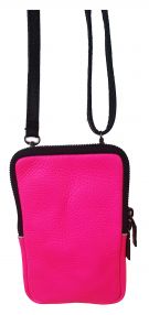 Echt Leder Handytasche Neonpink