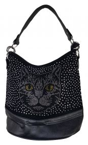 Elegante Handtasche Katze aus Strass