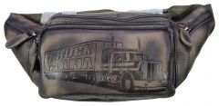 Echt Leder Gürteltasche Bauchtasche Fernfahrer Truck Mafia