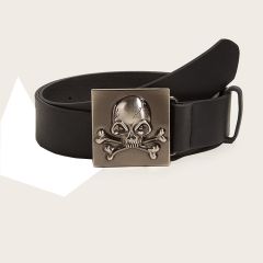 Gürtel Skull Totenkopf Schwarz