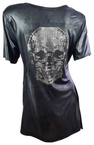 Tunika Kleid Lederoptik Skull Totenkopf