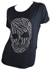 Tshirt Skull Totenkopf Strass Diamantenschliff