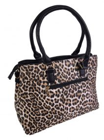 Trapez Handtasche Leopard