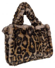 Kunstpelz Handtasche Leopard