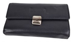 Echt Leder Kellner Taxi Geldbeutel Profi Schwarz