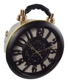 Designer Handtasche mit echter Uhr Espresso