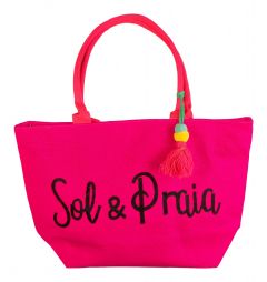 Strandtasche Urlaubstasche Brazil Neonpink