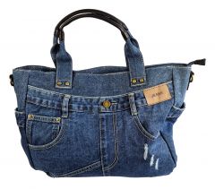 Top Shopper Handtasche Echte Jeans Cool - auch perfekt auf Reisen
