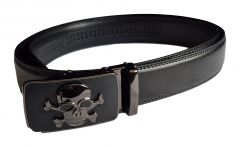 Echt Leder Designer Gürtel Skull Totenkopf 3D Excellent