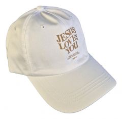 Baseball Cap Schirmmütze Jesus loves you Weiß