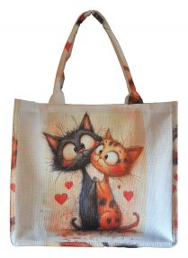 Shoppertasche Freche Katzen - Strandtasche Totebag - perfekt für jeden Katzenbesitzerin