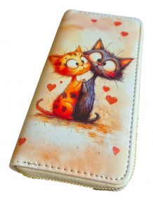 Damen Geldbeutel Verliebte Katzen