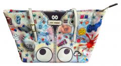 Designer Shoppertasche Totebag with Big Eyes - Knallbunt und große Augen