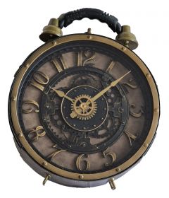 Designer Handtasche mit echter Uhr Historisch in Braun