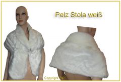 Pelz Stola weiß (Webpelz)