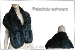 Pelz-Stola Bolero schwarz (Webpelz)