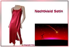 Nachtkleid Satin rot