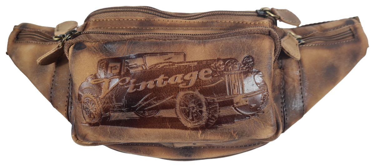 kobling Manifold loft Echt Leder Gürteltasche Bauchtasche Oldtimer