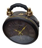 Designer Handtasche mit echter Uhr Schwarz