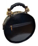 Designer Handtasche mit echter Uhr Schwarz-Kupfer