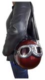 Designer Handtasche Motorradhelm Schwarz