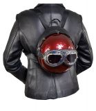 Designer Handtasche Motorradhelm Schwarz