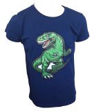 Kinder T-Shirt Dinosaurier Dunkelblau