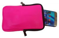 Echt Leder Handytasche Neonpink