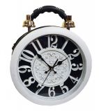 Designer Handtasche mit echter Uhr Schwarz-Weiß