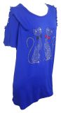 T-Shirt Siam Katzen Blau