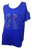 T-Shirt Siam Katzen Blau