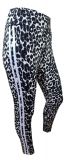 Leopard Sport Leggings Schwarz/weiß