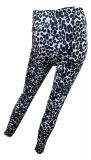 Leopard Sport Leggings Schwarz/weiß