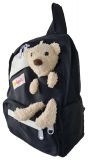 Kinder Rucksack Teddybär Schwarz