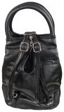 Designer Rucksack Handtasche Elegance Schwarz