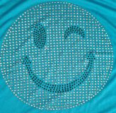 T-Shirt Smiley türkisblau