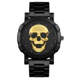 Armbanduhr Skull Totenkopf Gold