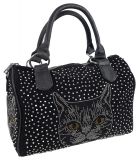 Handtasche Katze Bowlingbag Strass