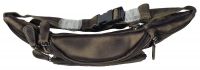Echt Leder Gürteltasche Bauchtasche Skull Totenkopf Solo Schwarzbraun
