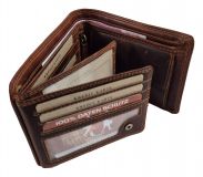 Echt Büffel-Leder Geldbeutel Motorrad Born to Ride Luxus