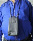 Echt Leder Handy Smartphone Gürteltasche Elegant Schwarz