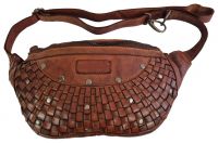 Elegante Echt Leder Gürteltasche Green Valley