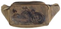 Echt Leder Gürteltasche Bauchtasche Motorrad