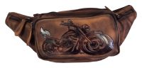 Echt Leder Gürteltasche Bauchtasche Motorrad Braun