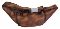 Echt Leder Gürteltasche Bauchtasche Motorrad Braun