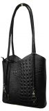 Echt Leder Designer Handtasche Krokodil Schwarz