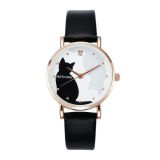 Damen Armbanduhr Schwarze Katze